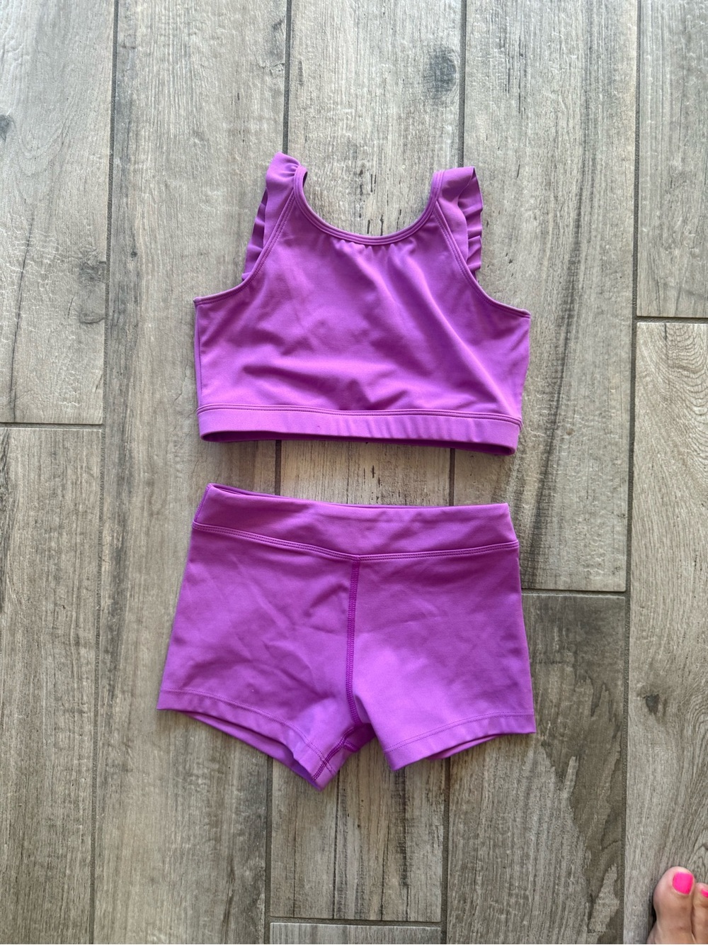 Girls Purple Two-Piece Active  Set